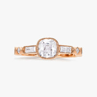 Pinnacle Bezel Ring With Art Deco Band - Carrie K.