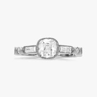 Pinnacle Bezel Ring With Art Deco Band - Carrie K.