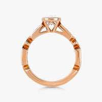 Pinnacle Bezel Ring With Art Deco Band - Carrie K.