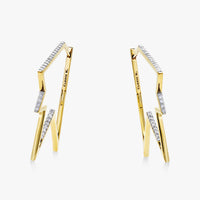 Star Hoop Earrings (9K Gold) - Carrie K. 