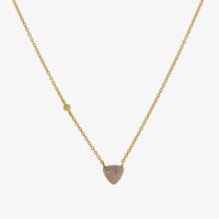 Trilliant Pave Necklace (14K Gold) - Carrie K. 