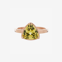Trilliant Solitaire Ring (14K Gold) - Carrie K. 