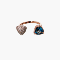 Trilliant Solitaire Open Ring (14K Gold) - Carrie K. 