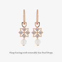 Star Mini Pearl Hoop Earrings (14K Gold) - Carrie K. 