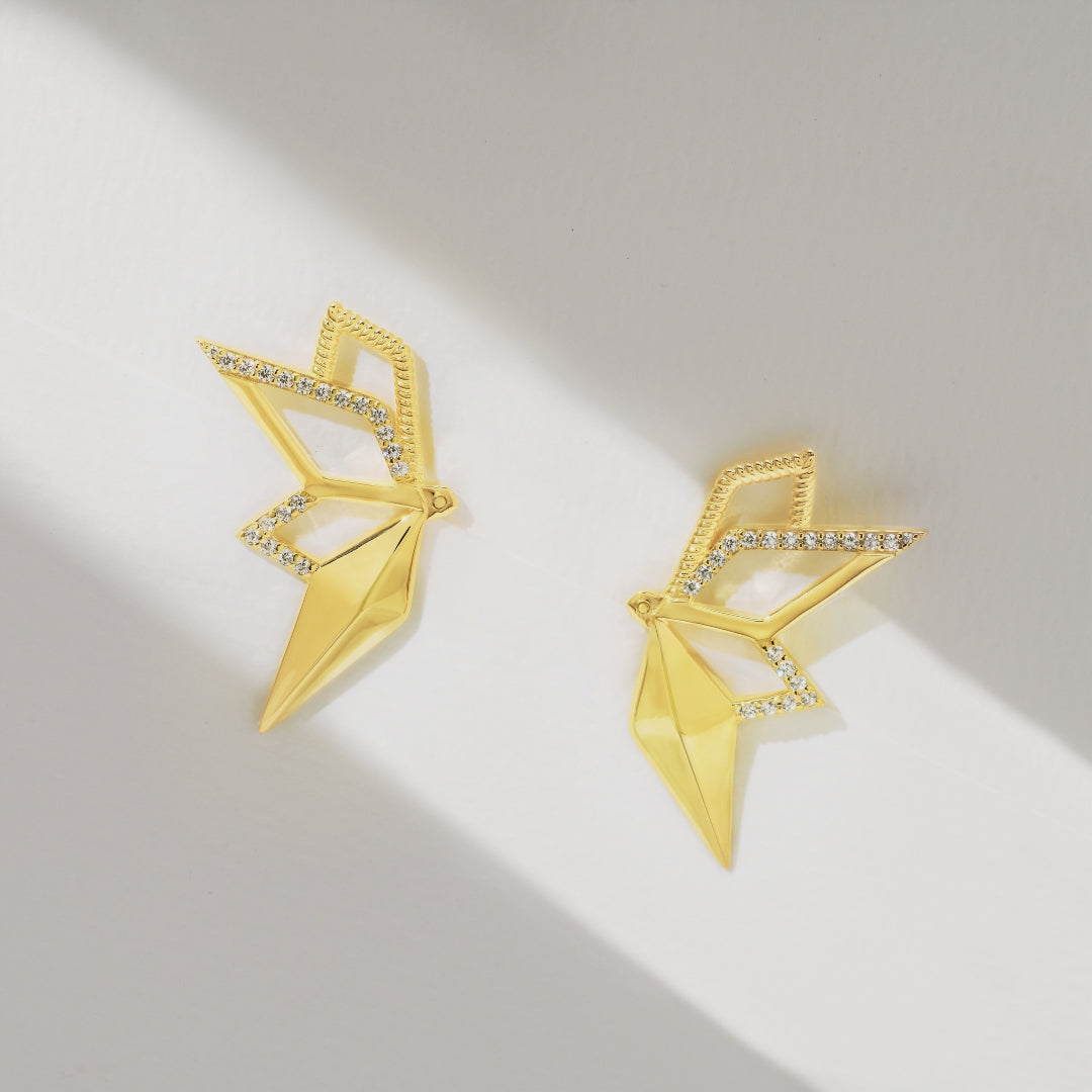 Star Statement Ear Jacket (9K Gold) - Carrie K.