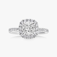 Classic Halo (1.5ct & Below) With Tapered Pave Band - Carrie K.