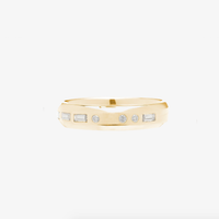 5.2mm Bevelled With Morse Code Diamond Initial - Carrie K.