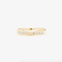 3.5mm Half Round With Morse Code Diamond Initial - Carrie K. 