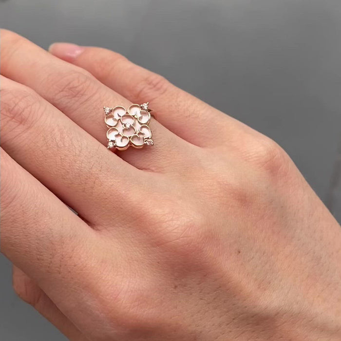 Blessings Mother of Pearl Ring (18K Gold) - Carrie K.