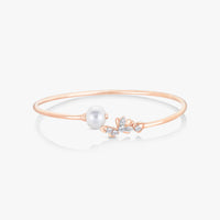 Lotus Pearl Twisty Bangle (18K Gold) - Carrie K.