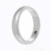 4mm Half Round Band With Birthstone - Carrie K. 